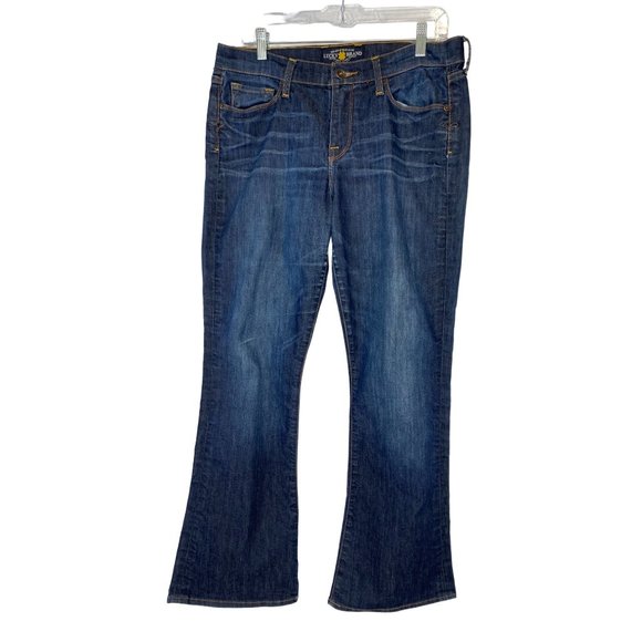 Lucky Brand Denim - LUCKY BRAND Sofia Boot Cut Ankle Mid Rise Blue Denim Jeans Women's Size 12 / 31